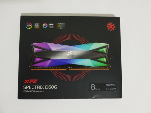 Imagem 4 de 5 de Memórias Ram Spectrix D60g Xpg 3200mhz 2x8gb Rgb Ddr4
