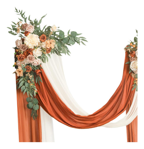 * Synthetic Flower Set For Bridal Arch, Orange