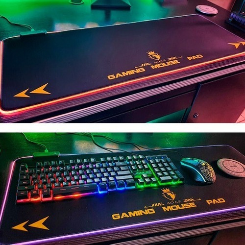 Mouse Pad Gamer, Luz Led Rgb, S4000, Usb, 80x30 Cm