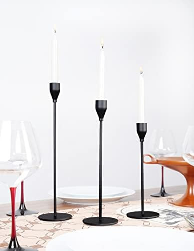 Nlbtw Portavelas De Color Negro Mate Para Velas Cónicas, De