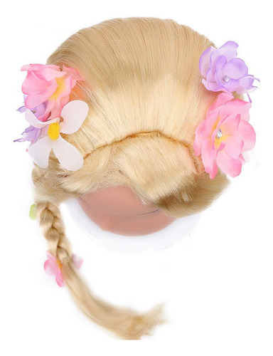 Peluca Trenzada De Rapunzel Encantada Peluca De Princesa Rap