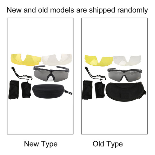 D Gafas Tácticas Militares For Disparar Negras