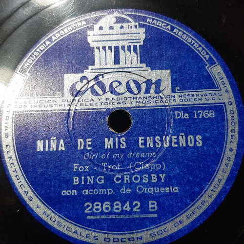 Pasta Bing Crosby Ethel Smith Victor Young Odeon C244