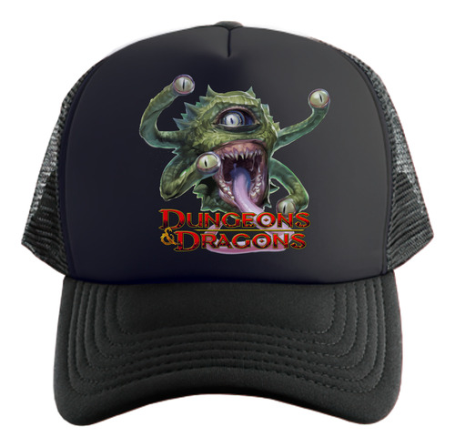 Dungeons And Dragons Beholder Gorra Friki Tu Eres #2 Negro Todo Talle Único Regulable Dungeons And Dragons Beholder