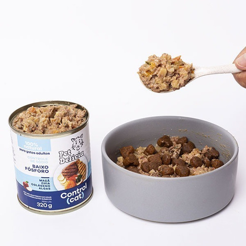 Imagem 3 de 7 de Ração Úmida Pet Delícia Control Baixo Fósforo Gatos 320g