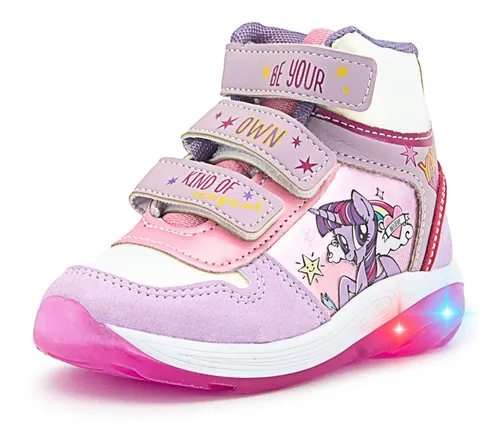Tenis Bota Luces My Little Pony Blanco Fiusha 13 16 Env o gratis