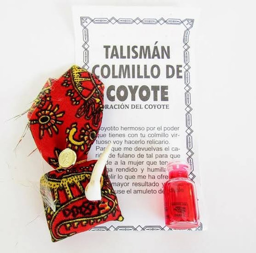 Poderoso Talisman Colmillo De Coyote Ritualizado C Instructi