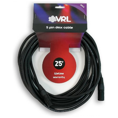 Vrl 5 Pin Dmx 10' Ft Pro Lighting Shielded Cable Led Data