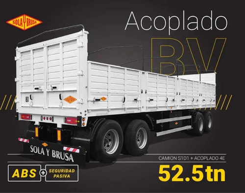 Acoplado 4 Ejes Barandas Volcables