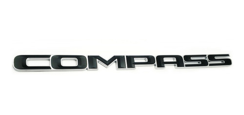 Emblema Nome Compass Cromado Preto 2016/... Jeep Lateral 