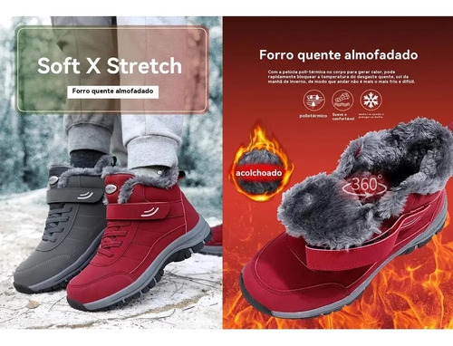 Botas De Nieve Cálidas Con Forro Polar, Impermeables, Para H