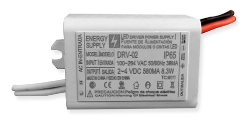 Driver Led 2-4vdc 580ma 220v Para 1 Led De 3w Demasled