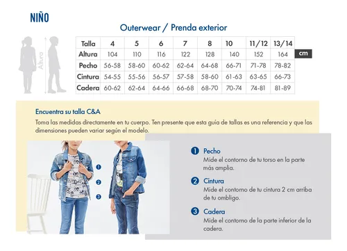 C&a tallas niños hot sale