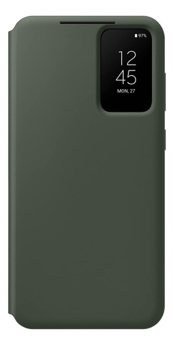 Samsung Galaxy S23+ Plus S-view Funda Para Teléfono Con Portafolios, Funda Protectora Con Ranura Para Tarjetero, Ventana Transparente, Versión Estadounidense, Ef-zs916cgegus, Verde