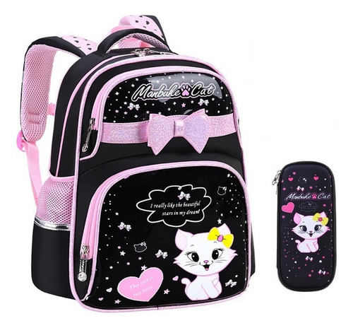 Mochila Para Niña Primaria Preescolar F Cuero Pu Impermeable