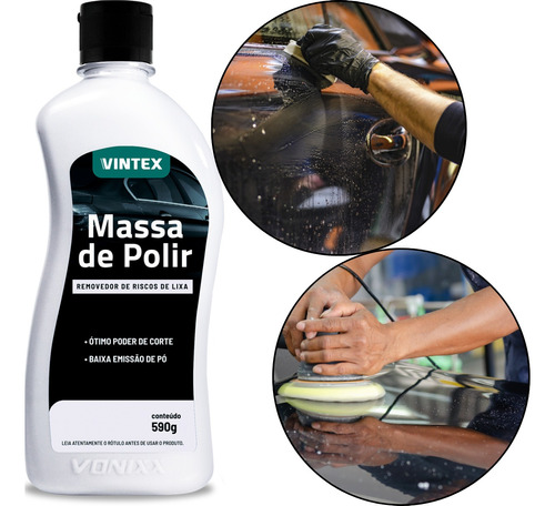 Massa De Polir Automotiva 590g Vonixx Vintex Profissional