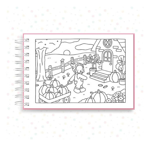 Livro De Colorir Bobbie Goods Capa Dura Com Desenhos 180 Gramas Folha A5 Com 50 Páginas Para Pintar - Presente Para Crianças !