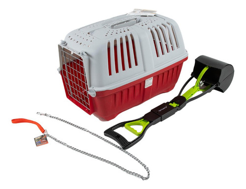 Kit Transportadora, Cadena, Recogedor Para Perro Adir