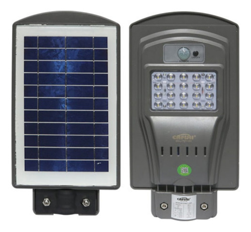 Foco Solar Cafini Sensor Movimiento Fotocelula 10w Gris