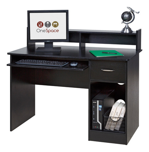 Onespace - Escritorio Para Computadora, Madera, Negro