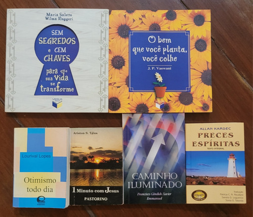 Livros 1 Minuto Com Jesus, Preces Espíritas, Otimismo Todo D (Usado)