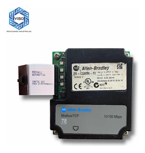 Allen Bradley 20-comm-m Adaptador Modbus 10/100 Mbps (Usado)