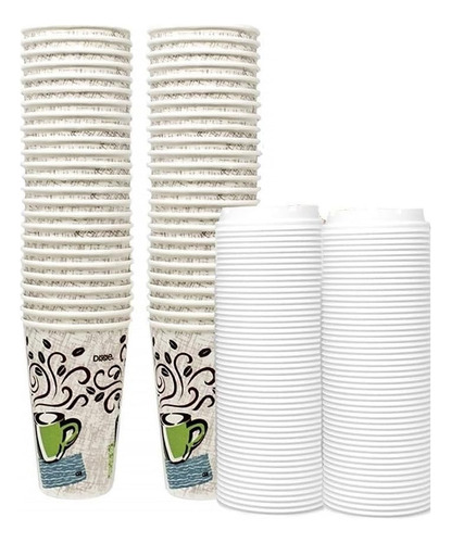 Vasos Y Tapas Calientes Dixie® Perfectouch, 12 Oz, Multicolo