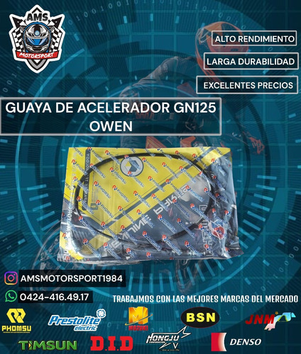 Guaya De Acelerador Gn125 Owen 