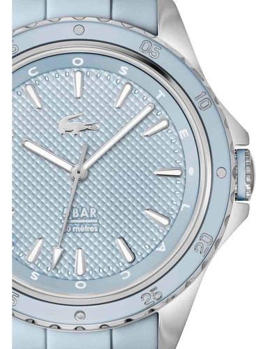 Reloj Lacoste Mujer Santorini 2001426 Malla Azul Claro Bisel Azul Claro Fondo Azul Claro