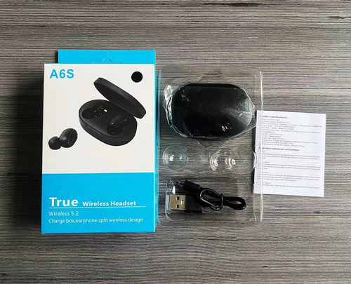 Fones De Ouvido Intra-auriculares Sem Fio Bluetooth A6s 10 .
