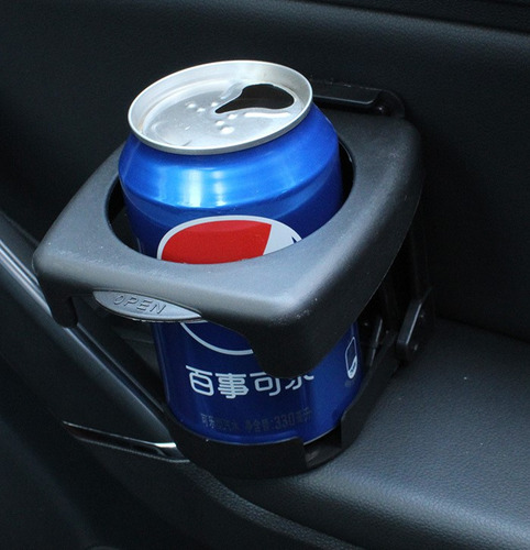 Portavasos Para Coche, Plegable, Negro, Práctico