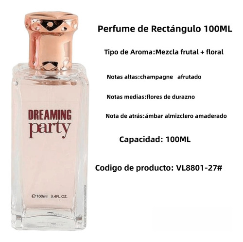 Perfume De Rectángulo Mezcla Frutal + Floral 100ml 27