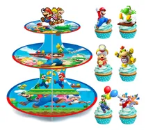 Comprar 13pcs Super Mario Cumpleaños Decoraciones Cupcake Toppers