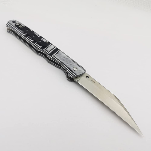 Cuchillo De Bolsillo Plegable 7cr13 Hoja De Acero, Mango G10