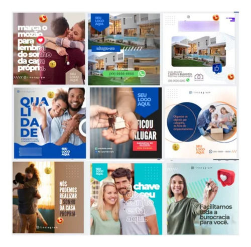 Kit Completo De Templates Para Imobiliárias No Canva