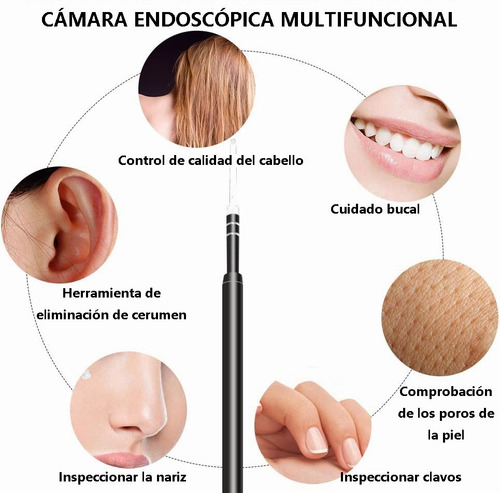 Imagen 3 de 7 de Otoscopio Digital, Cámara De Oídos Para Usar En Pc Y Celular