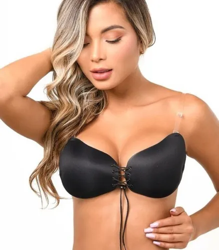 Brasier Invisible Adhesivo Negro