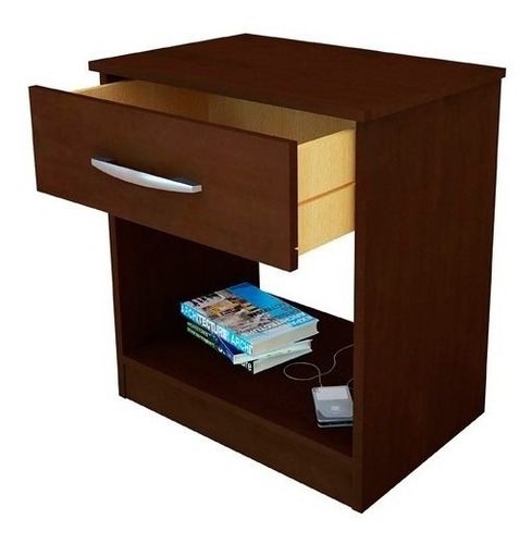 Mesa Luz Con Cajon Super Express Chocolate 56151 Luico Hogar