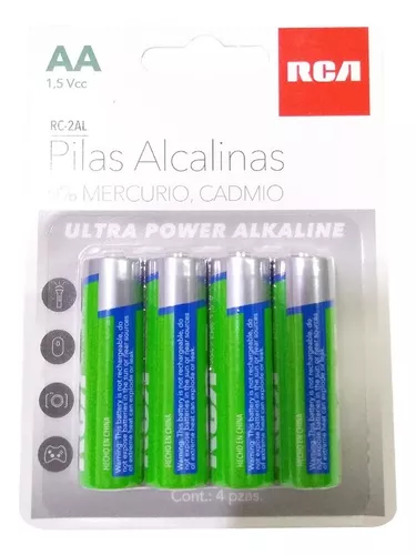 Pilas Alcalinas AA Caja de 24 Paquetes con 4 Pilas c/u RC-2AL – RCA