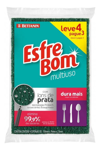 Esponja Multiúso Esfre Bom Leve 4 Pague 3