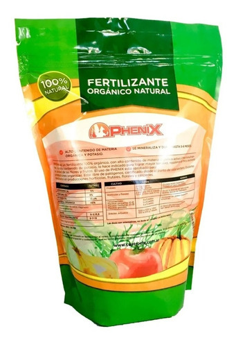 Imagen 1 de 5 de Fertilizante Orgánico Phenix1kg Npk+potasio