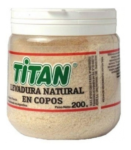 Levadura Natural En Copos Titán X 200 Grs