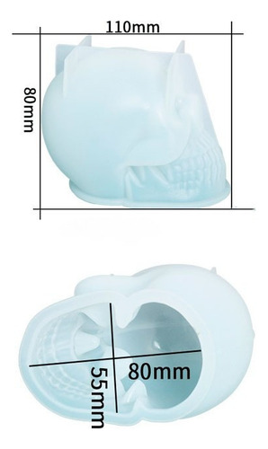 Molde Silicona Craneo Calavera Resina Epoxi Decoracion Arte Transparente