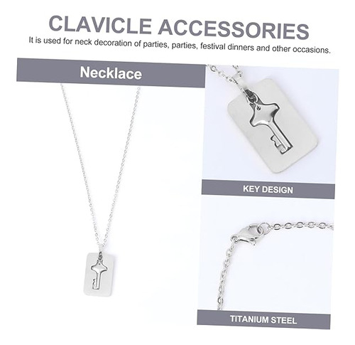 Kopira - Juego De Pulsera Y Collar Con Llave Para Parejas, Pulsera De Corazón De Acero Inoxidable Para Hombres Y Mujeres, Regalo Romántico Para El Día De San Valentín, Cumpleaños, Navidad, Boda,