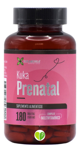 Kuka Prenatal Multivitamínico + Acido Fólico 180 Tabs1500 Mg Sabor Sin Sabor