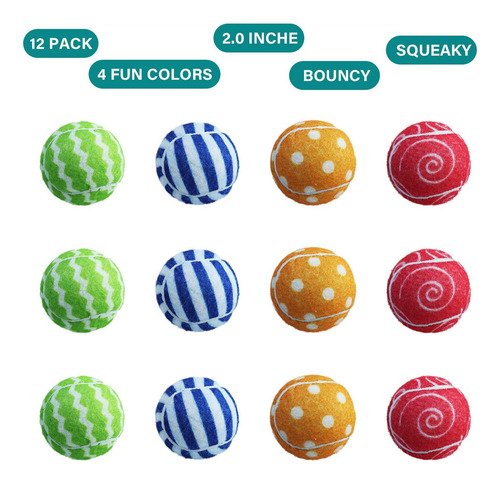 Squeaky Tennis Ball Ama Sport Para Pequenos, Médios E Grande