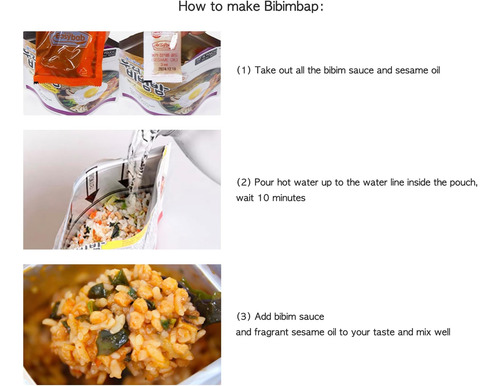 Coreano Woori Kimchi Bibimbap Instant Mixed Rice, Alimentos