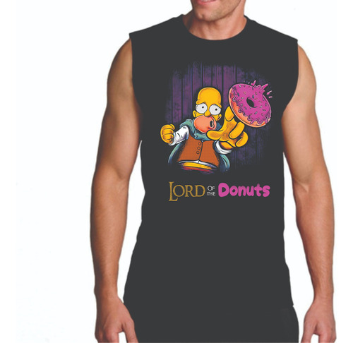 Playera Sin Manga - Homero Lord Of The Donuts Homer Donas  