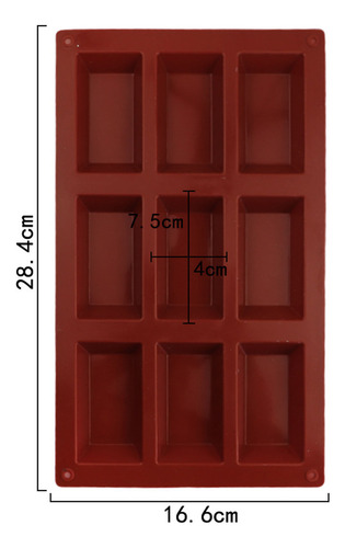 Moldes Rectangulares Pequeños De Chocolate De 9 Eslabones Pa