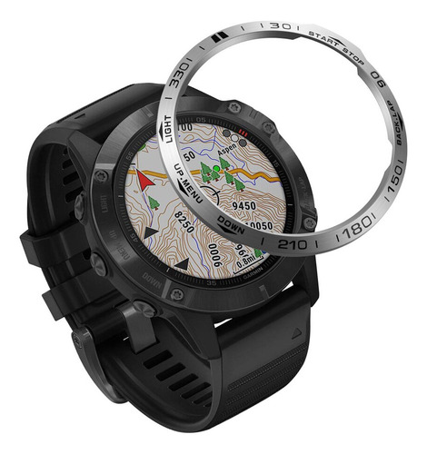 Anillo De Bisel De Acero Inoxidable Para Garmin Fenix 6x/6x